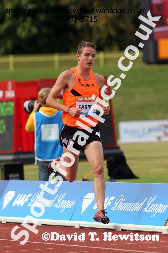 Tom Farrell in the mens 2 Miles at the Sainsbury's Birmingham Grand Prix. Photos: David T. Hewitson/Sports for All Pics
